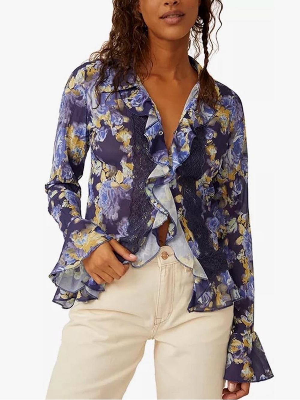 ⭐️Free People Bad at Love Ruffled Blouse⭐️